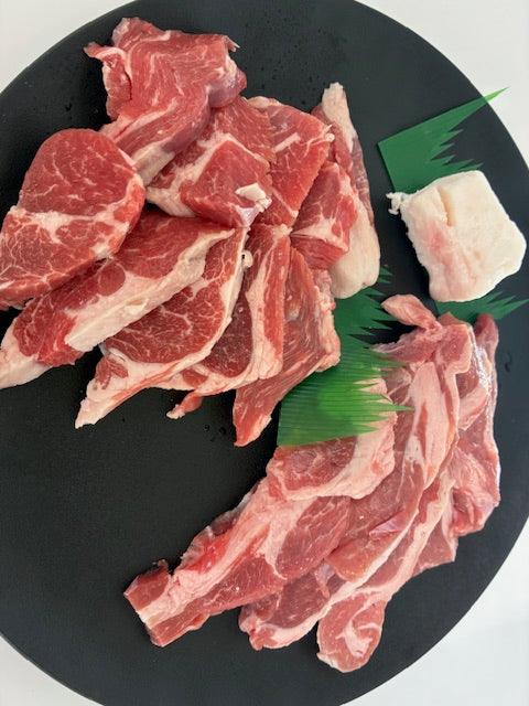 生ラム肩ロース スライス、焼肉・炒め用500ｇ～ タレなし・冷凍真空パック